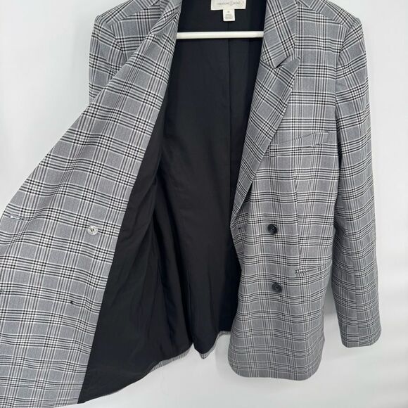 Treasure & Bond Black and White Plaid Blazer Size Medium - Picture 5 of 9